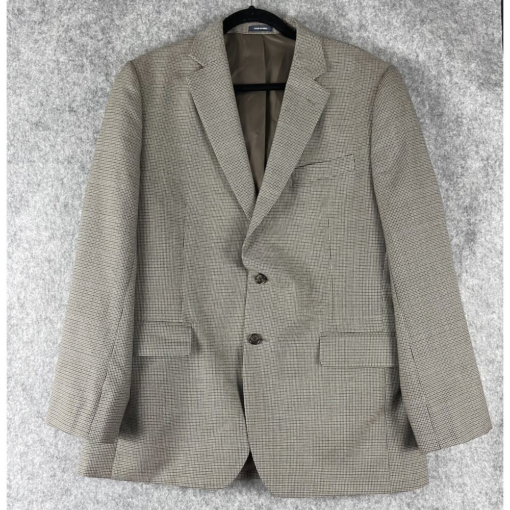 Stafford Year‎ Round Blazer Sport Coat Mens 42R Herringbone Classic Fit Travel